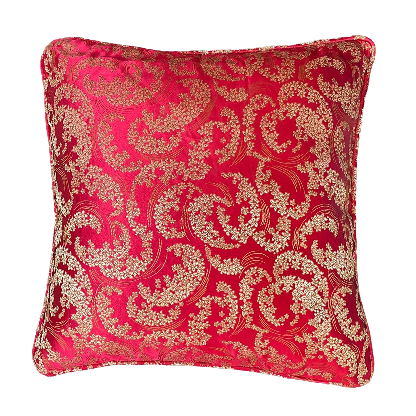 CHESA CUSHION COVER - RED AND GOLD