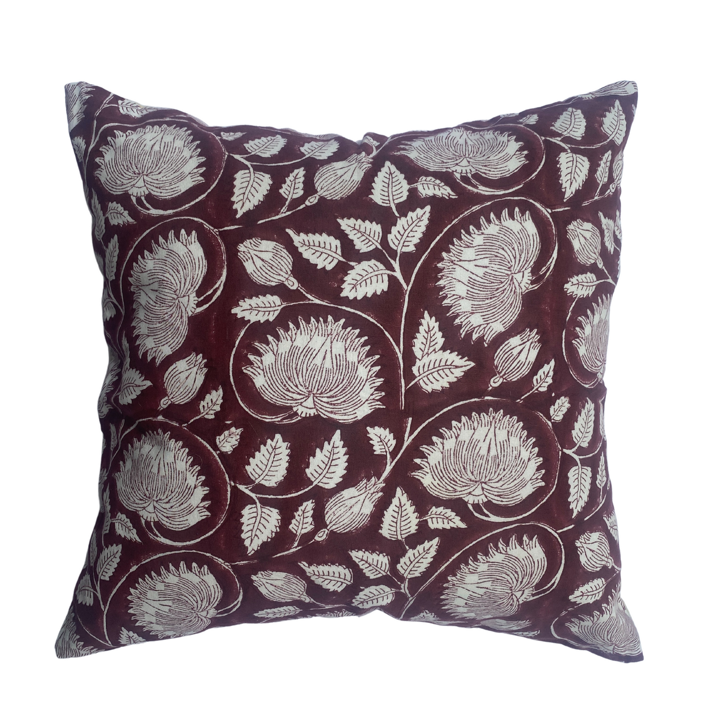 PALEM FLORAL CUSHION - PLUM