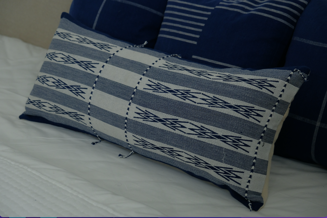 MEREN HANDWOVEN LUMBAR - INDIGO BLUE