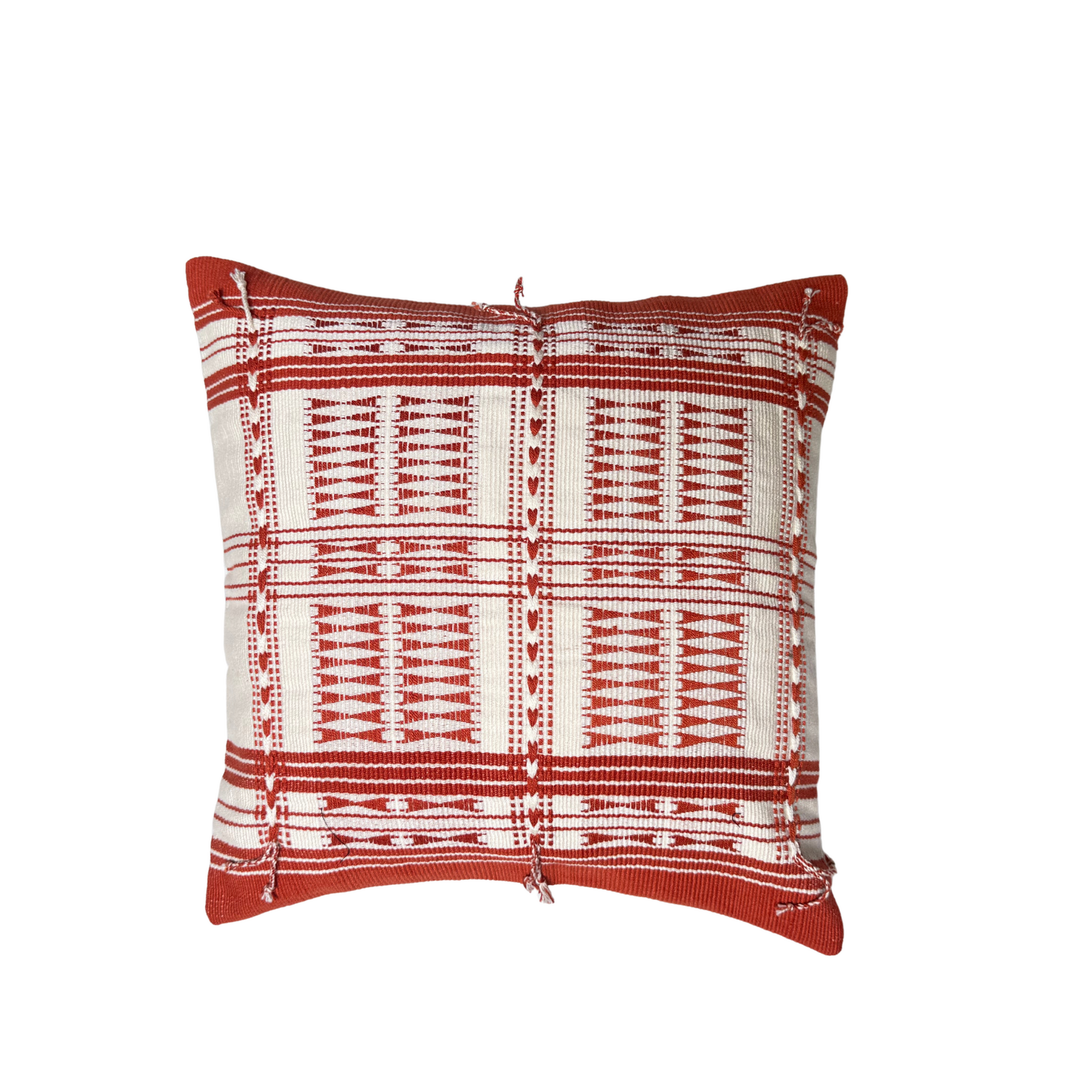 CEYLON HANDWOVEN CUSHION - RUST