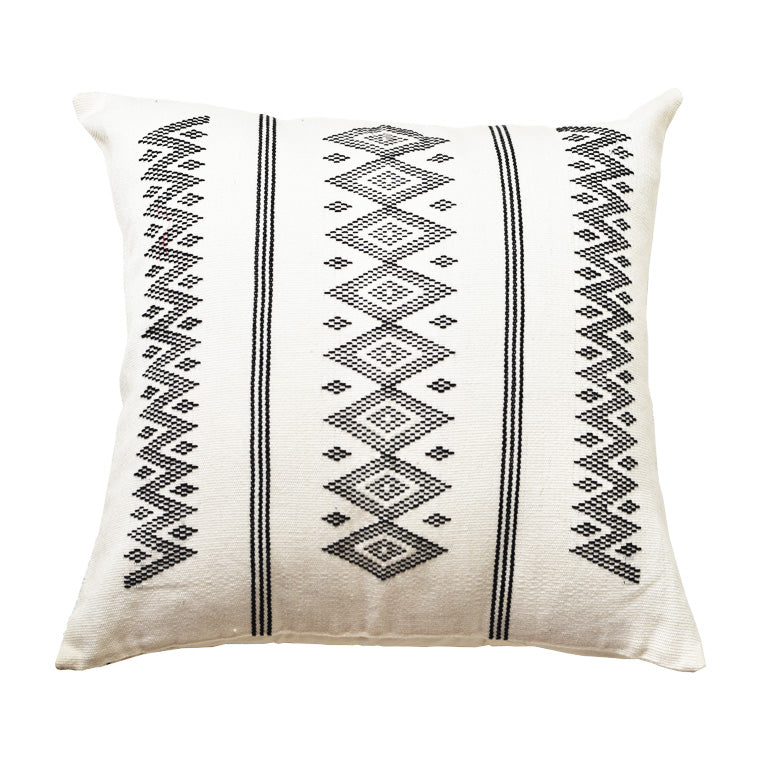 TAM HANDWOVEN CUSHION - BLACK AND WHITE