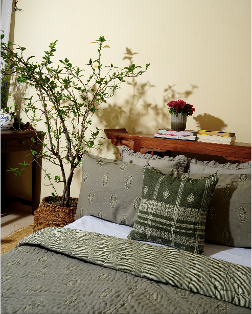 AMBI QUILT - SAGE GREY GREEN