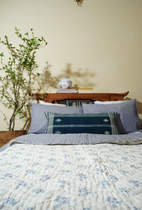 FORGET ME NOT REVERSIBLE QUILT - SKY BLUE