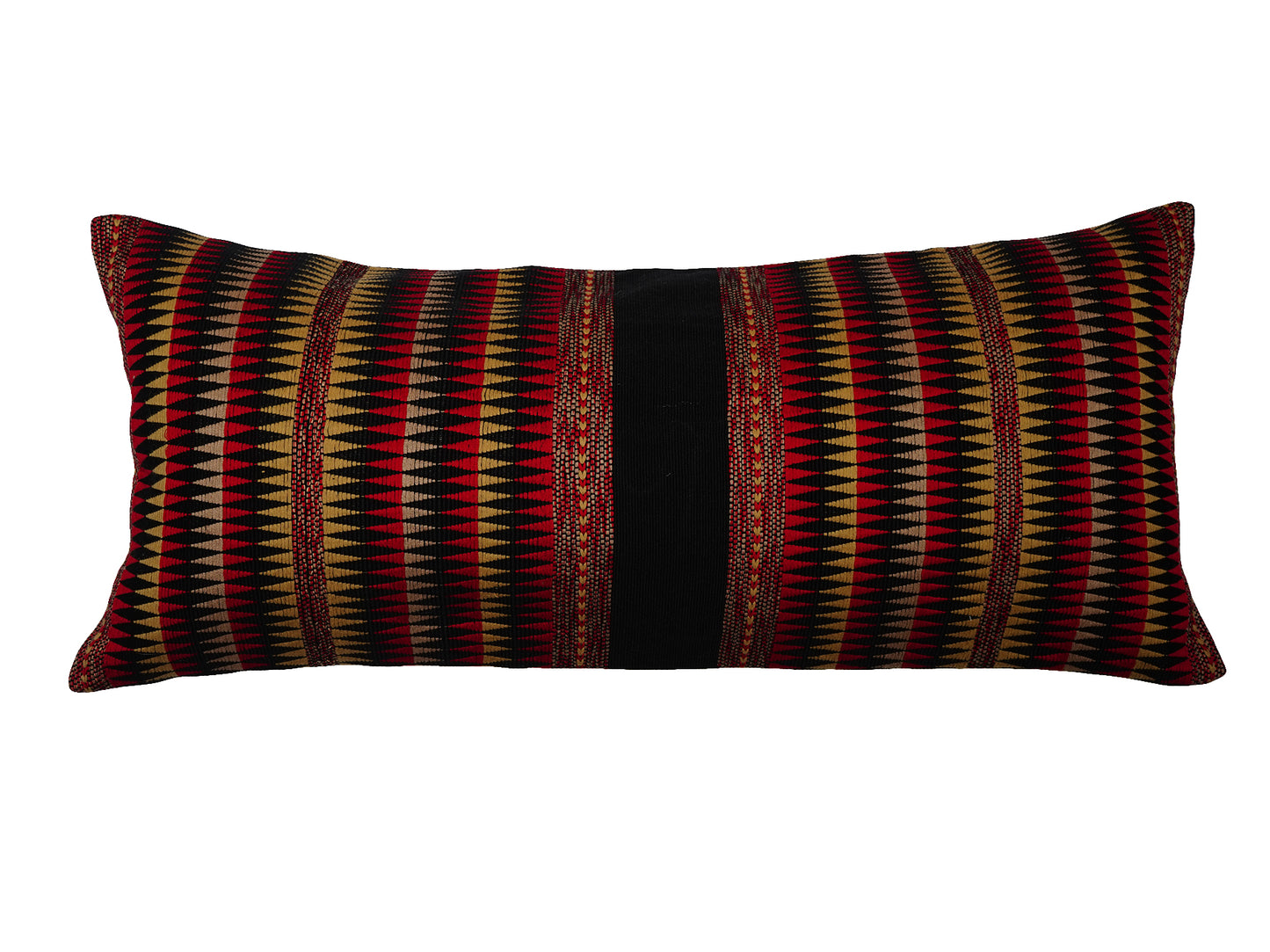 MON LUMBAR PILLOW - BLACK AND RED