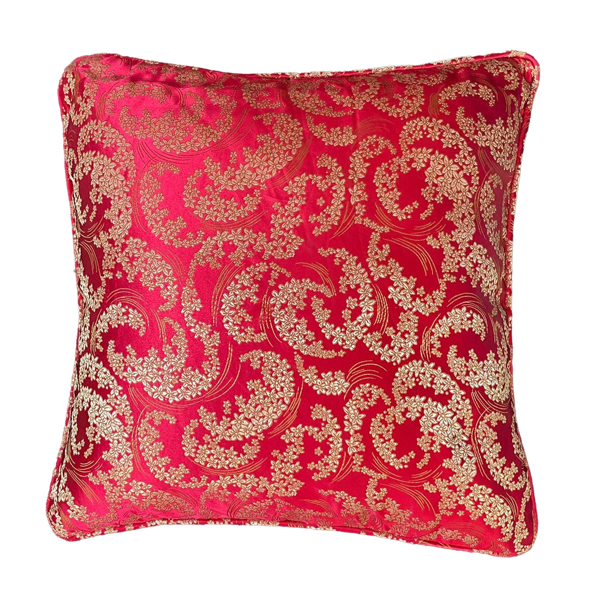 CHESA CUSHION COVER - RED AND GOLD