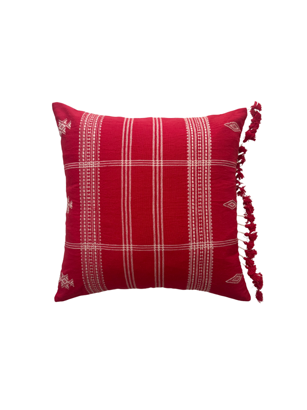 TAMA HANDWOVEN CUSHION - RED