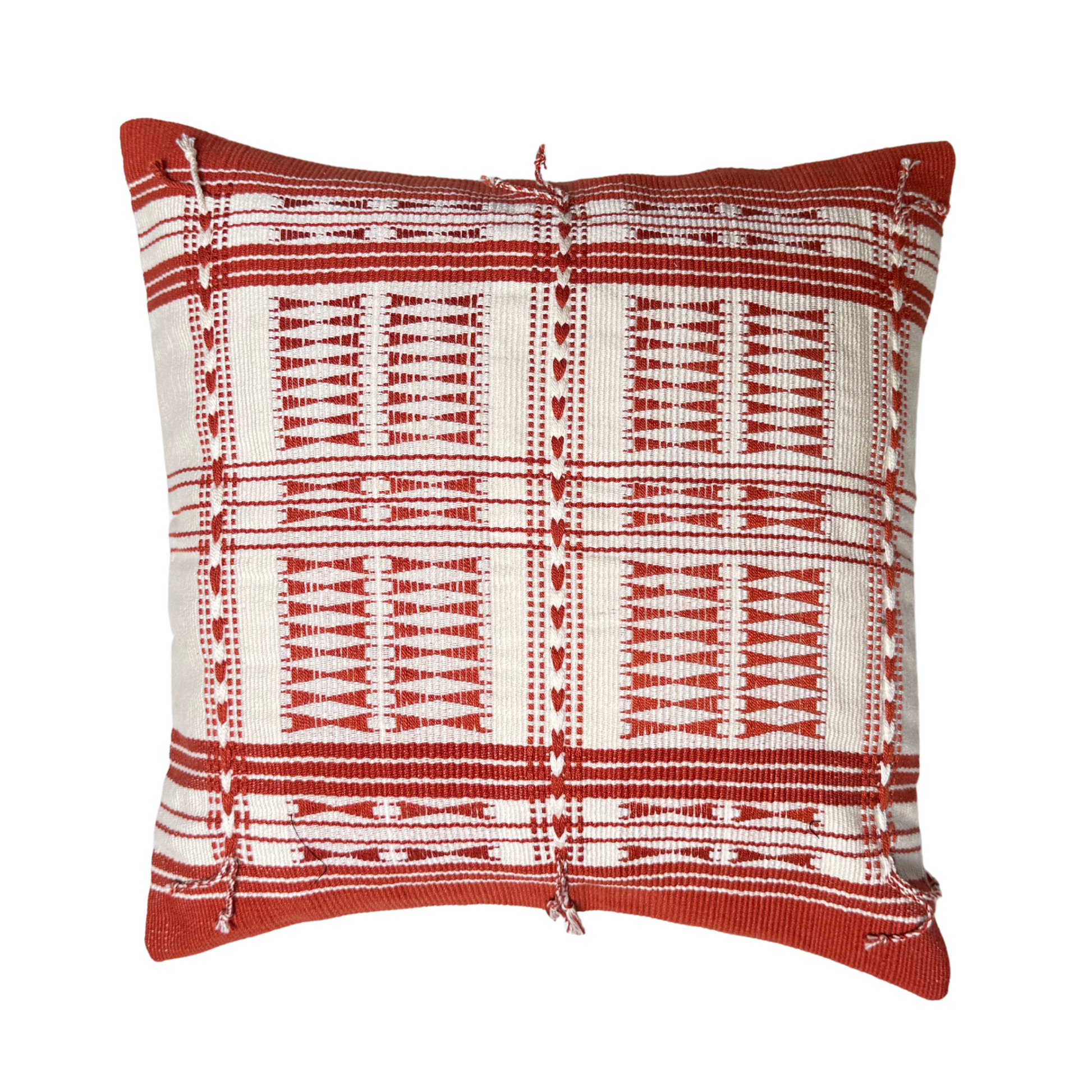 CEYLON HANDWOVEN CUSHION - RUST