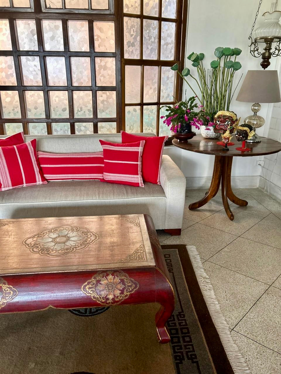 GURAS HANDWOVEN LUMBAR - VIBRANT RED