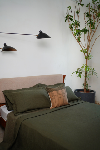 NAJMA DUVET SET - OLIVE GREEN