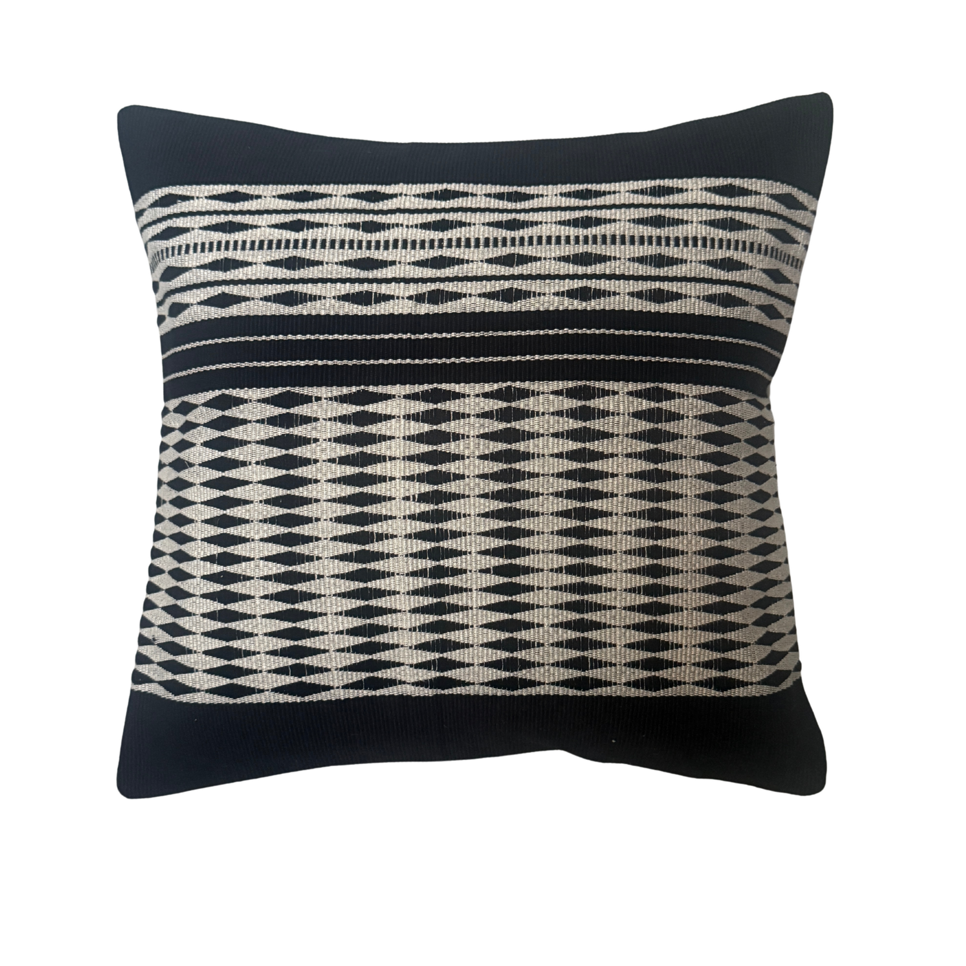 NILE HANDWOVEN CUSHION - MONOCHROME