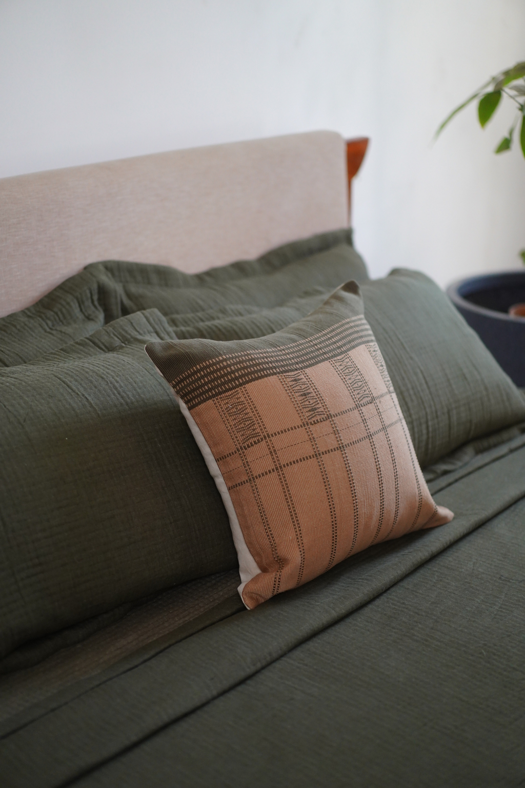 NAJMA DUVET SET - OLIVE GREEN