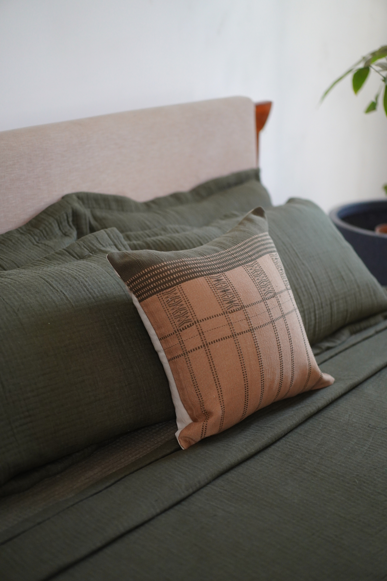 NAJMA DUVET SET - OLIVE GREEN