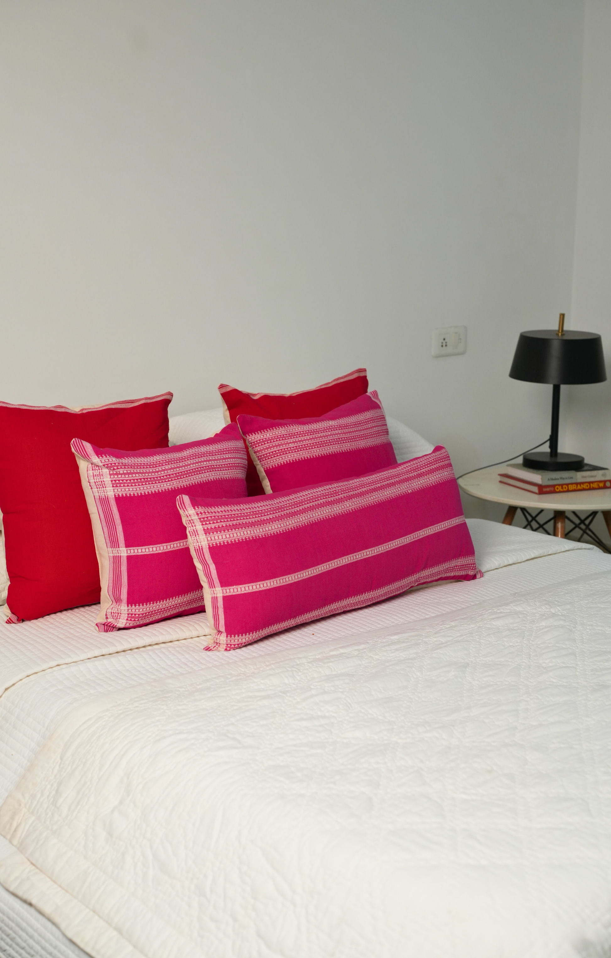 GULABI HANDWOVEN LUMBAR - RANI PINK