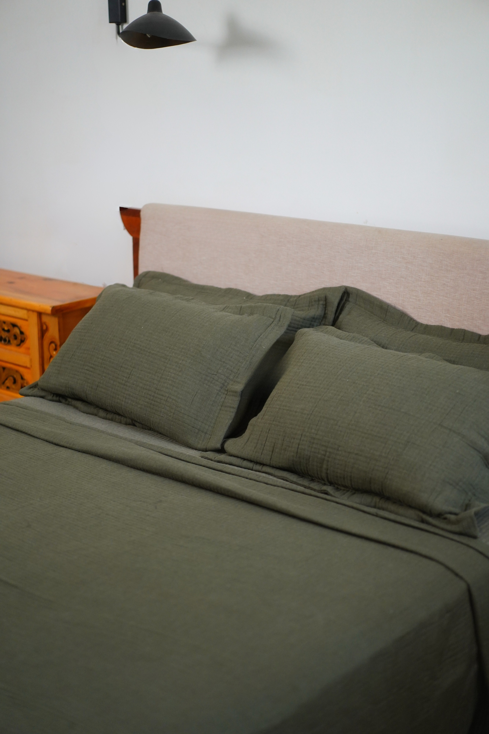 NAJMA DUVET SET - OLIVE GREEN