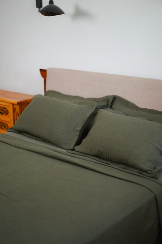 NAJMA DUVET SET - OLIVE GREEN