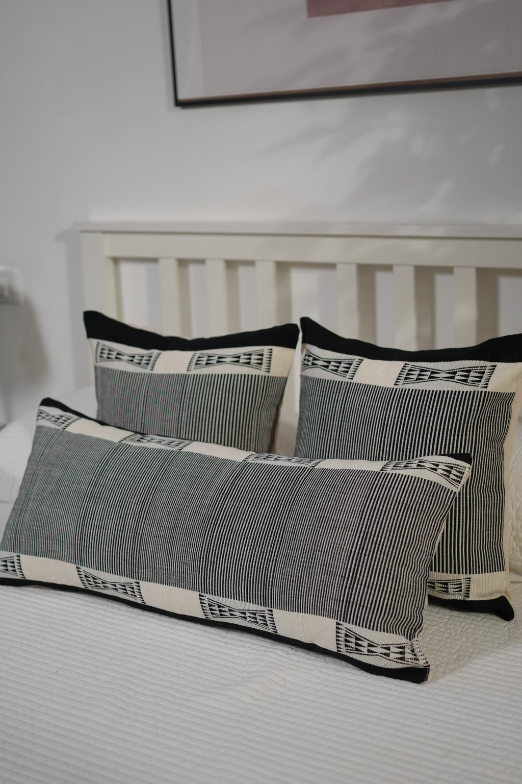 ARO HANDWOVEN CUSHION - MONOCHROME