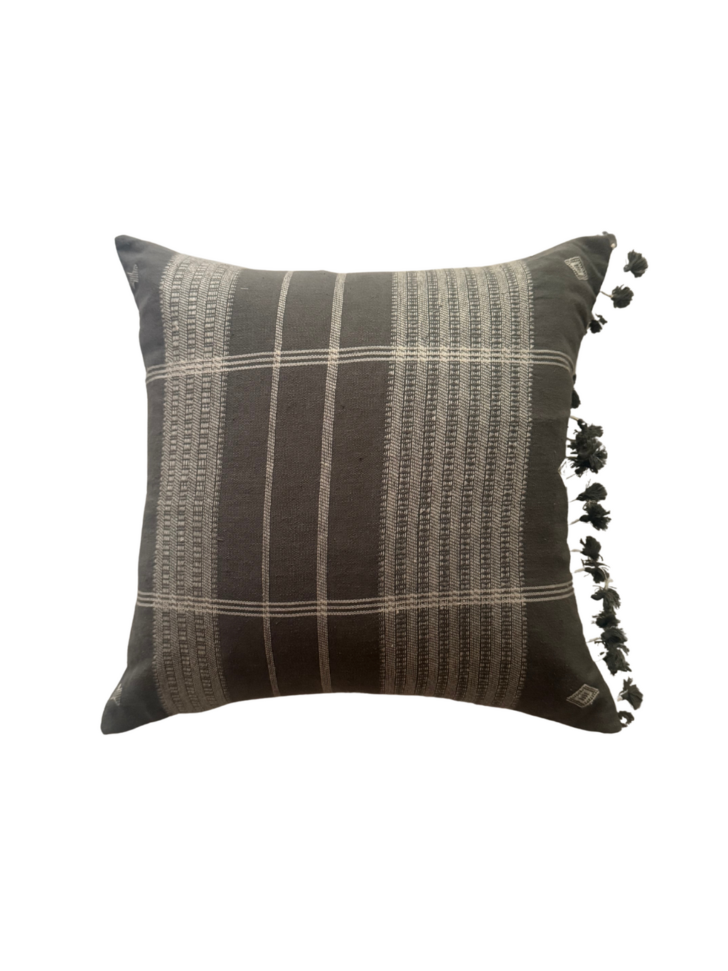 CINZA HANDWOVEN CUSHION - GREY