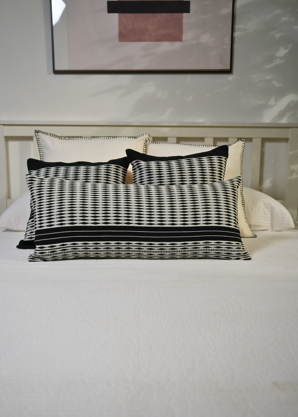 MERE HANDWOVEN CUSHION - MONOCHROME