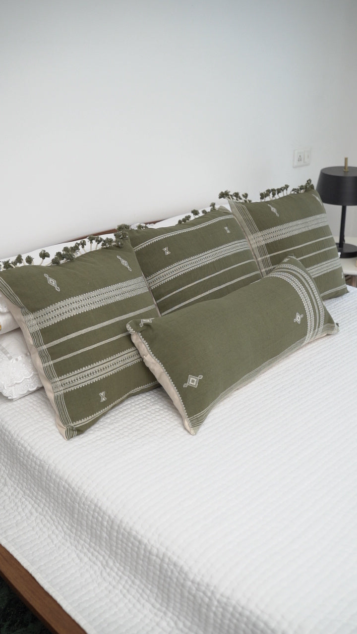 ARANYA HANDWOVEN LUMBAR - OLIVE