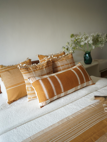 SAVANI HANDWOVEN CUSHION - CHICKPEA YELLOW