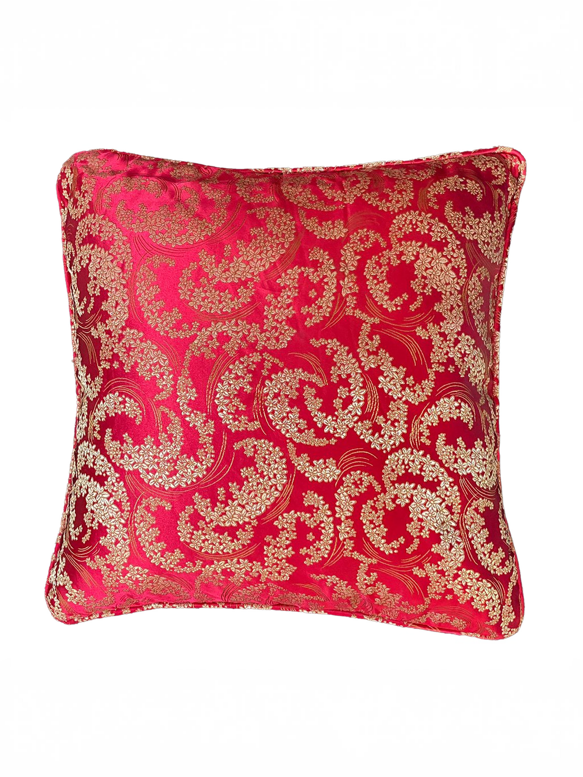 CHESA CUSHION COVER - RED AND GOLD
