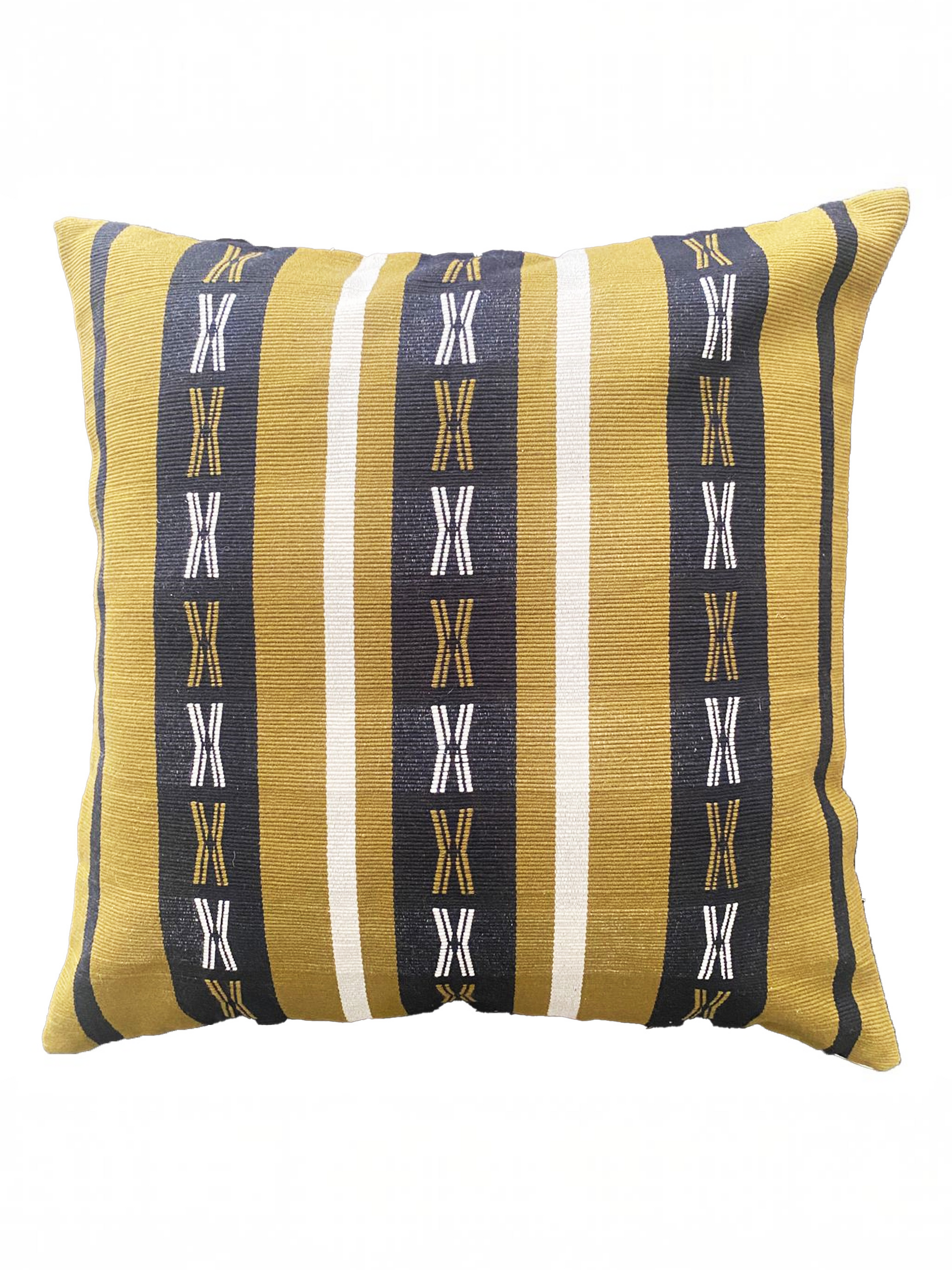 BEKI HANDWOVEN CUSHION - OLIVE GREEN