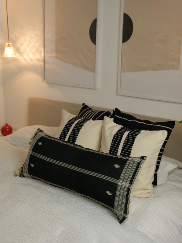 KARUPP HANDWOVEN LUMBAR - MONOCHROME