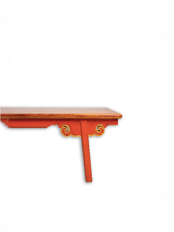 HAND-CARVED CLOUD BENCH  - SALMON