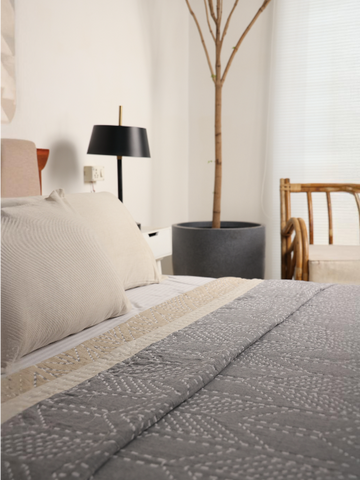 DUNE REVERSIBLE BEDSPREAD SET - DUAL TONE