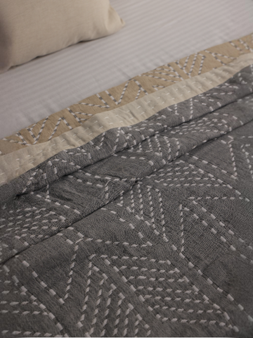 DUNE REVERSIBLE BEDSPREAD SET - DUAL TONE
