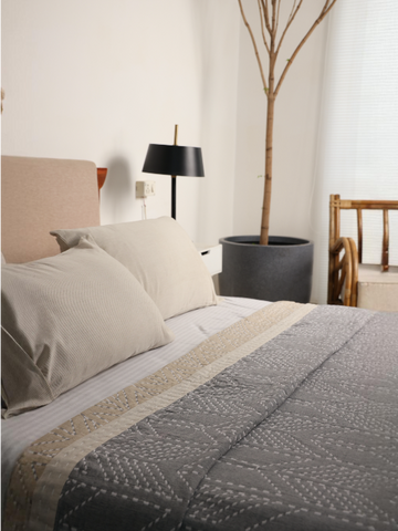 DUNE REVERSIBLE BEDSPREAD SET - DUAL TONE