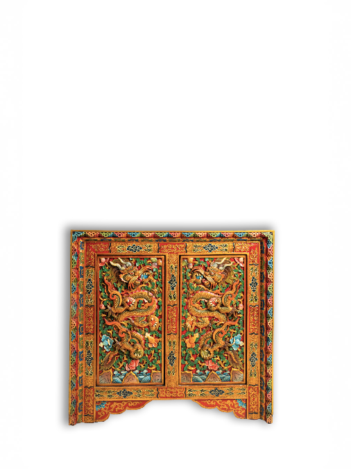 DRAGON HANDMADE CABINET INTRICATELY CARVED