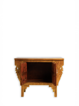 CHEPPU SIDE TABLE WITH STORAGE - VINTAGE GOLD FINISH