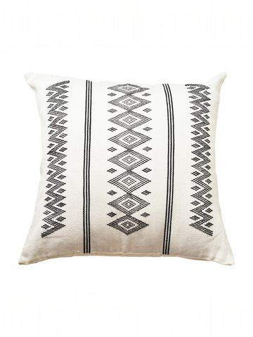TAM HANDWOVEN CUSHION - BLACK AND WHITE