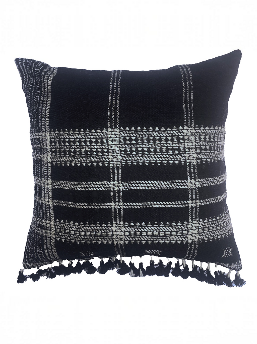 NING HANDWOVEN CUSHION  - MONOCHROME