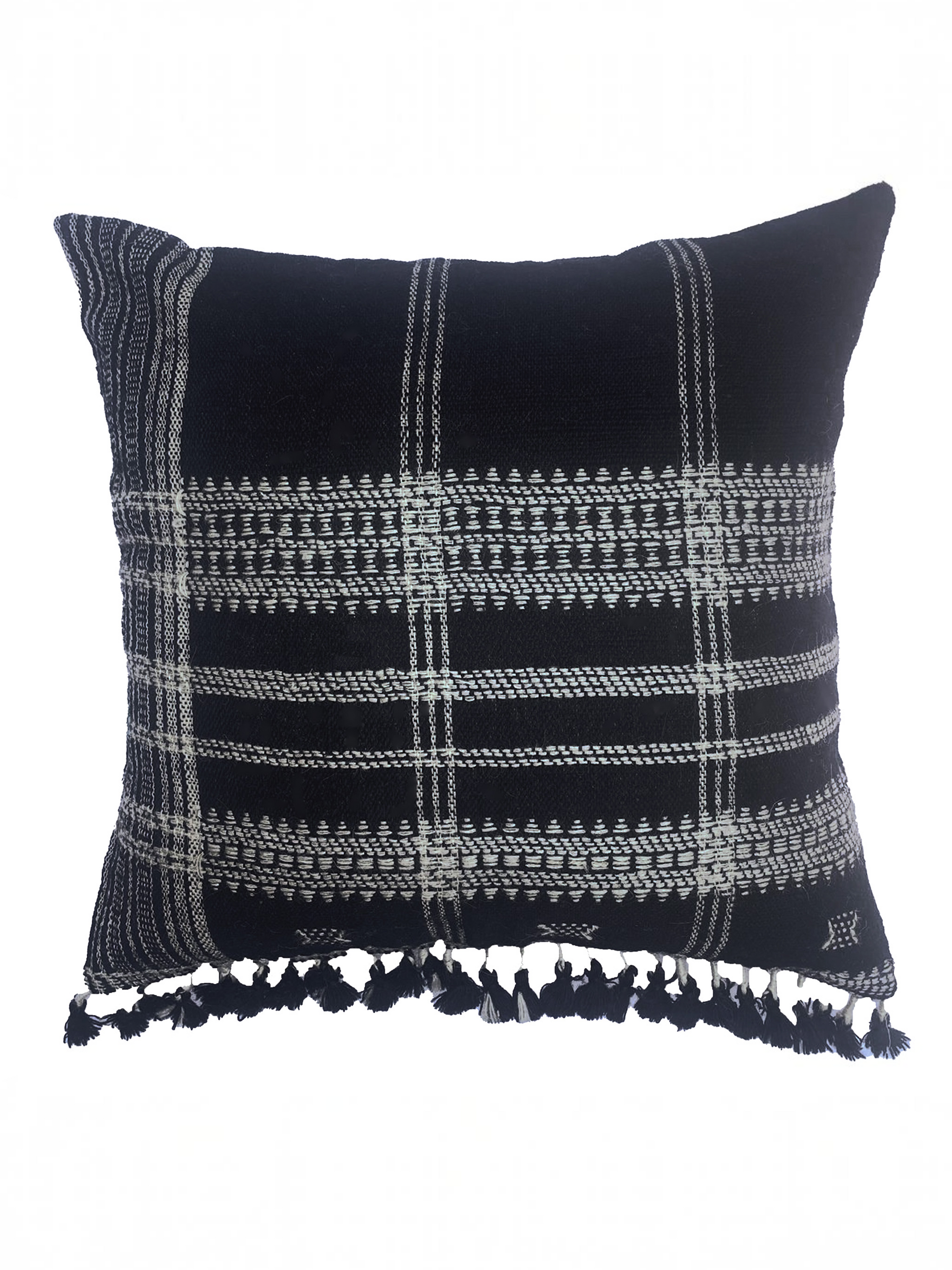 NING HANDWOVEN CUSHION  - MONOCHROME
