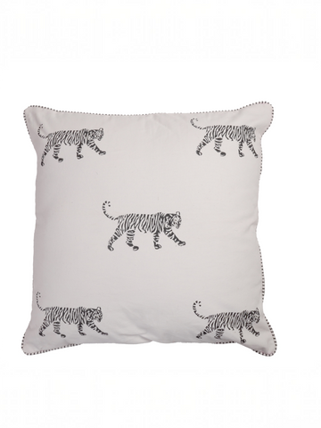TIGER CUSHION - BLACK AND WHITE