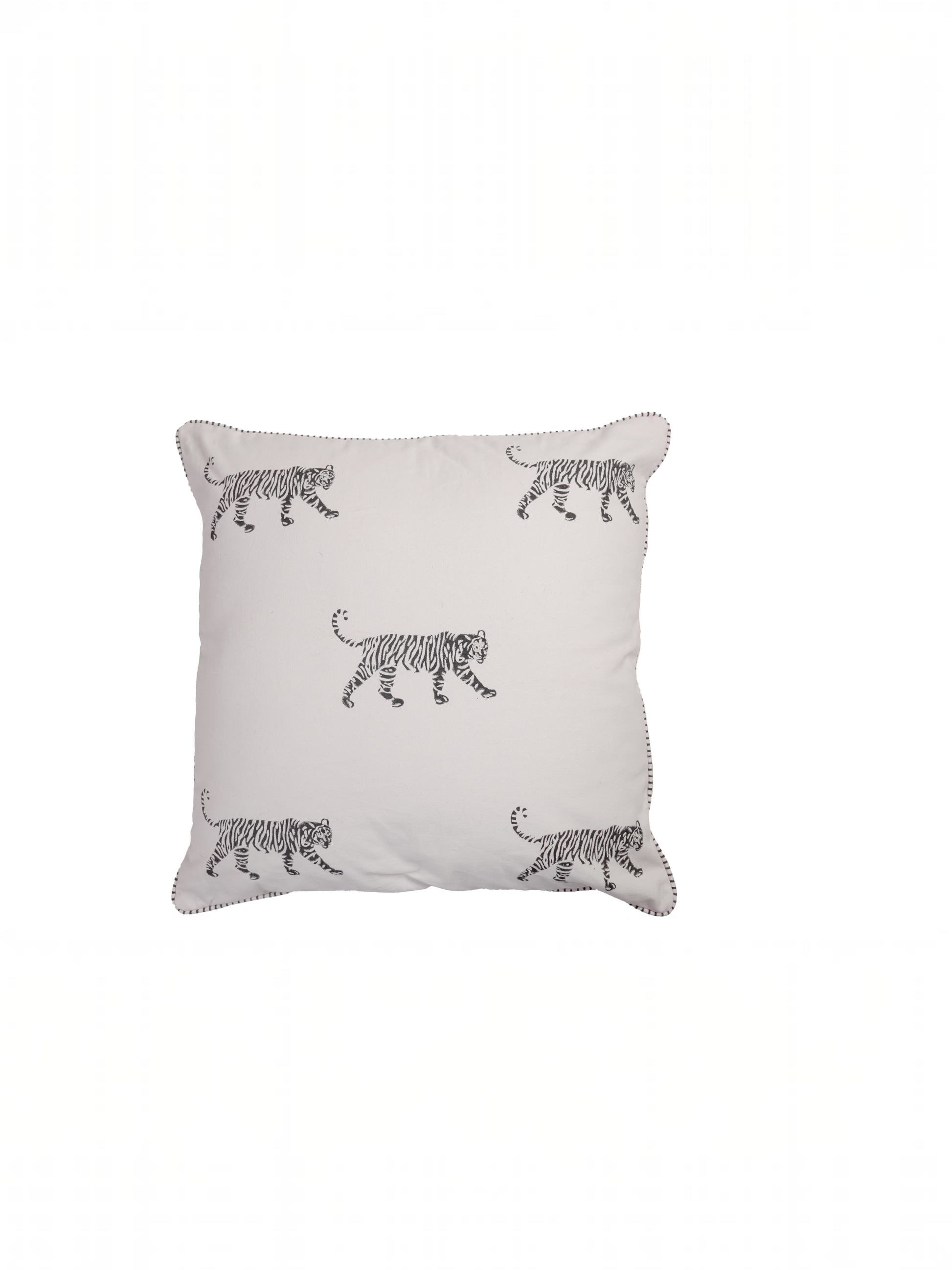 TIGER CUSHION - BLACK AND WHITE