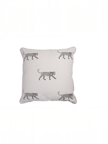 TIGER CUSHION - BLACK AND WHITE