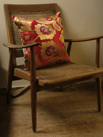 PEMA PURE SILK CUSHION - RED