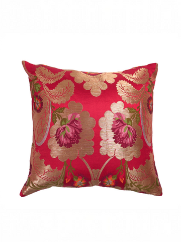 PEMA PURE SILK CUSHION - RED
