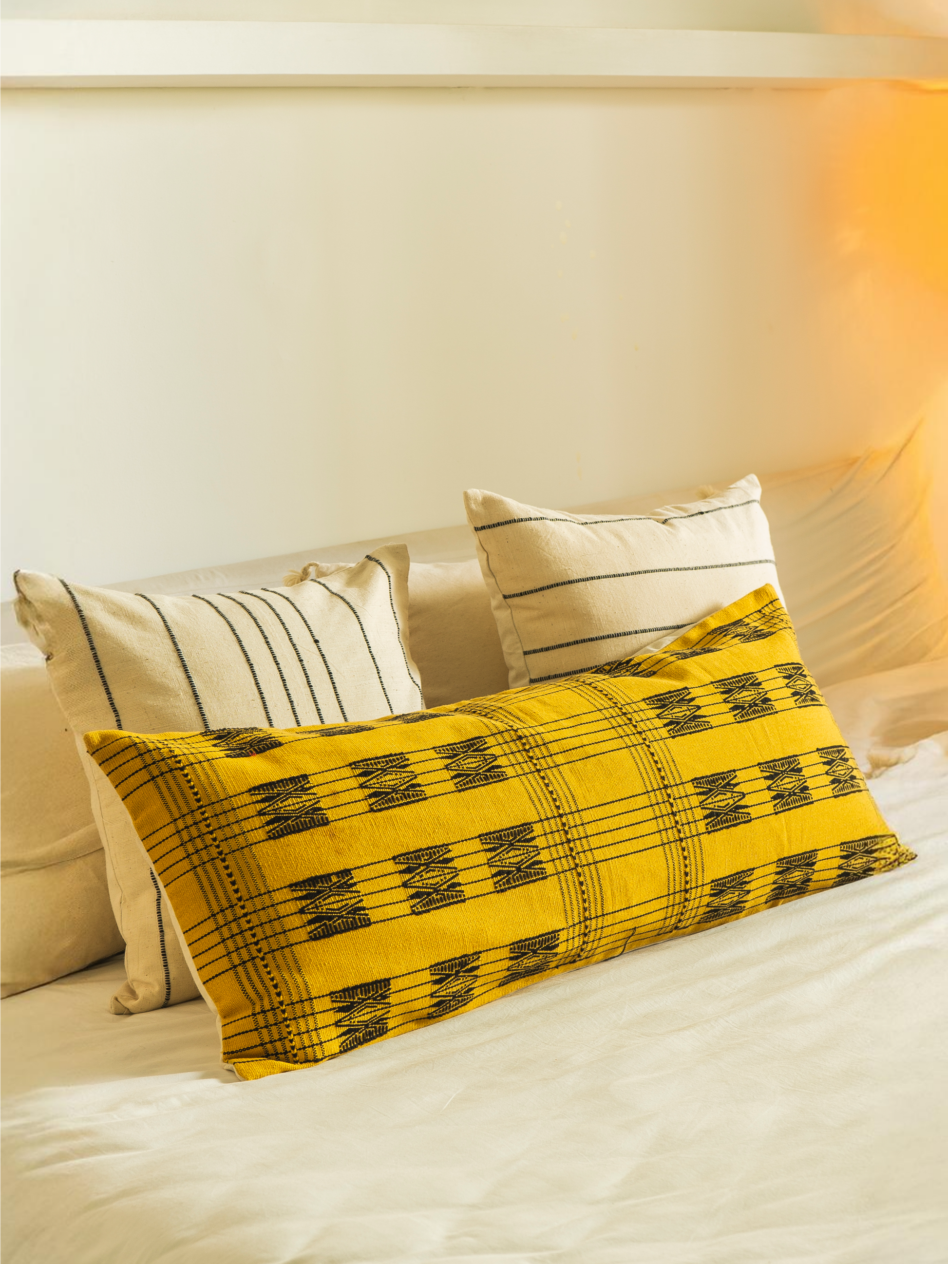 MARI LUMBAR PILLOW - YELLOW