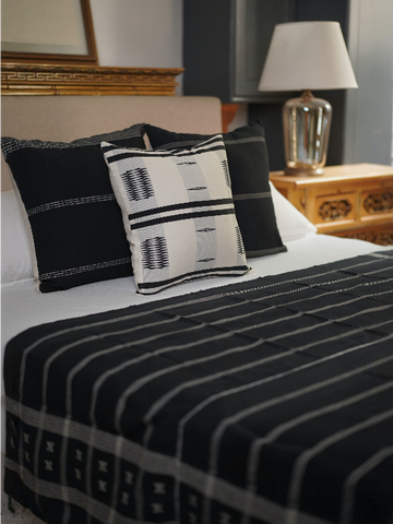 KHARA HANDWOVEN THROW- MONOCHROME