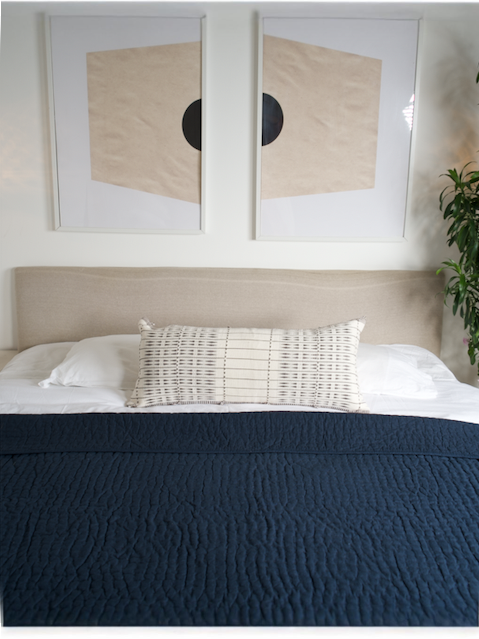 MIDNIGHT KANTHA QUILT - BLUE