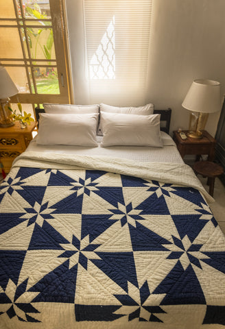 NILA PATCHWORK QUILT- INDIGO
