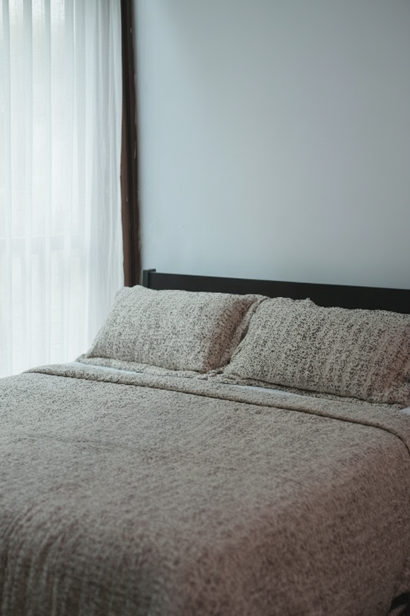 NIRA DOHAR SET - BEIGE WITH RED FLORALS