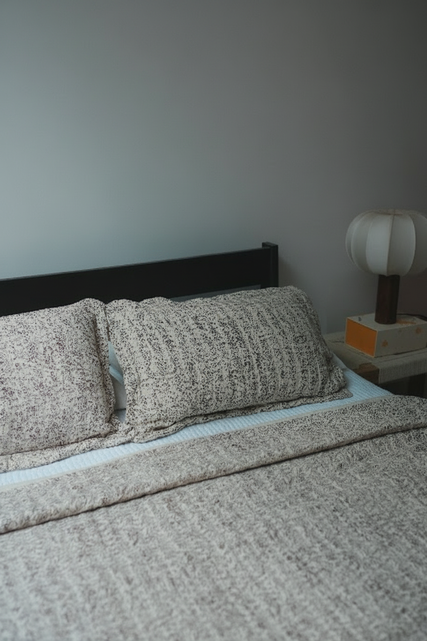 NIRA DOHAR SET - BEIGE WITH RED FLORALS