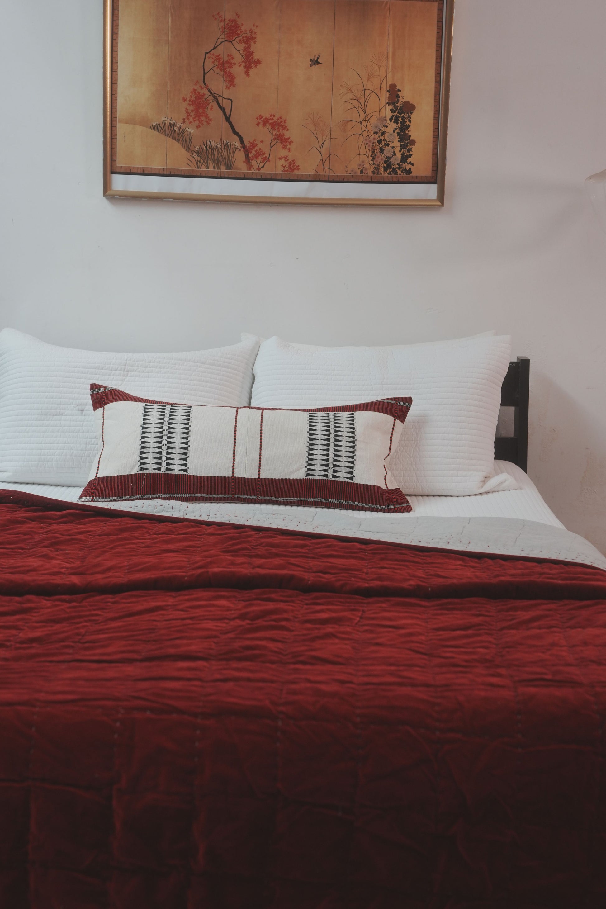 PRUNE SUEDE KING SIZE QUILT - PLUM RED