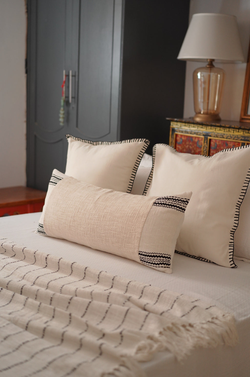 NIMI HAND-LOOMED THROW - MONOCHROME