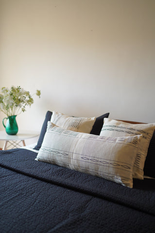 MER HANDWOVEN CUSHION - MONOCHROME